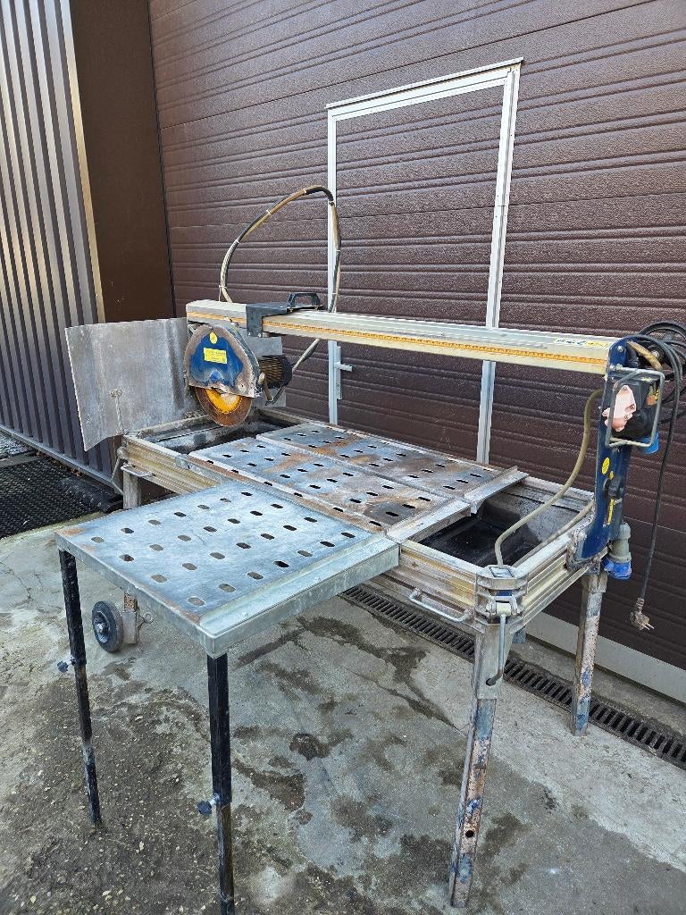 Carat P-3510 Laser Steenzaagmachine + zijtafel 400 Volt!, Gebruikt, 70 mm of meer, Overige typen, Ophalen of Verzenden