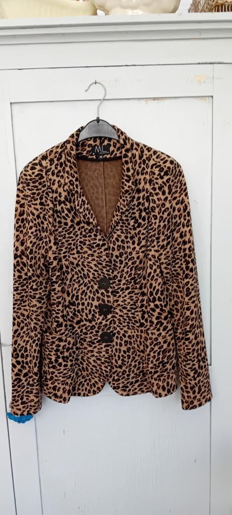 MLcollections maat 46, Kleding | Dames, Jasjes, Kostuums en Pakken, Verzenden, Zo goed als nieuw, Maat 46/48 (XL) of groter, Blauw
