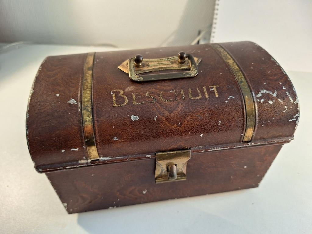 VINTAGE BLIKKEN BESCHUIT TROMMEL, Ophalen of Verzenden