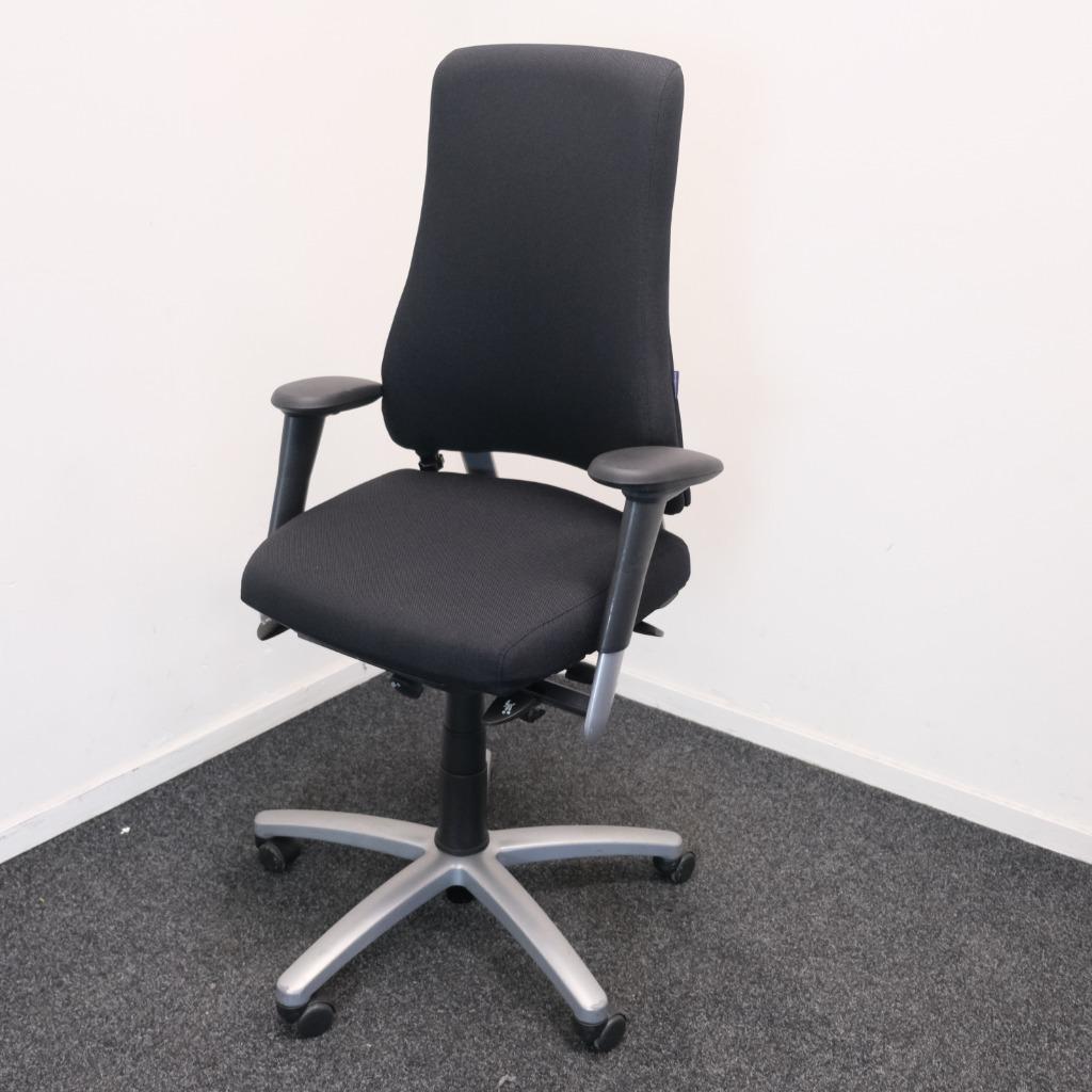 BMA Axia Pro Max, Bureaustoel, Zwart gestoffeerd , Hoge rug, Gebruikt, -, Zwart, -