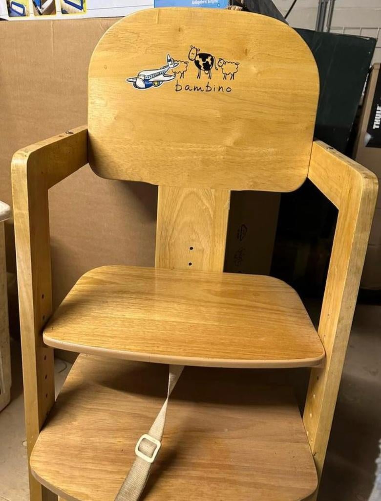 Bambino Houten Meegroeistoel, Kinderen en Baby's, Ophalen, Gebruikt, Meegroeistoel, Afneembaar eetblad