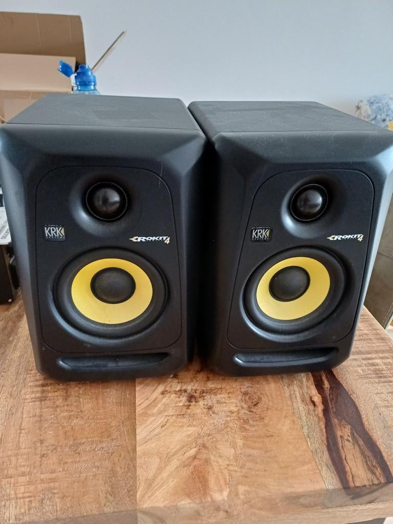 Rokit KRK 4 Powered Speakers - Studio Monitoren, Gebruikt, Minder dan 60 watt, Front, Rear of Stereo speakers, Ophalen
