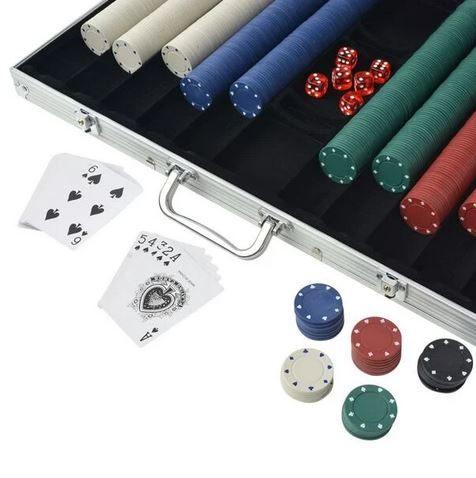 Pokeren pokerset met 1000 chips aluminium GRATIS BEZORGD!, Verzenden, Nieuw, Nvt, Nvt