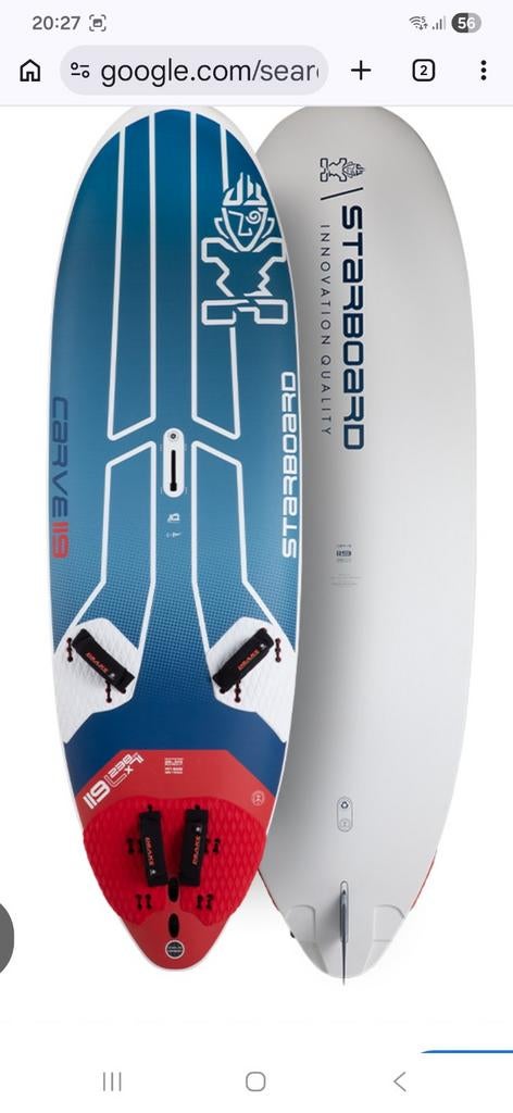 GEZOCHT Starboard Carve 119 bj 2022 tm 2025, Watersport en Boten, Windsurfen, Ophalen, Zo goed als nieuw, Plank