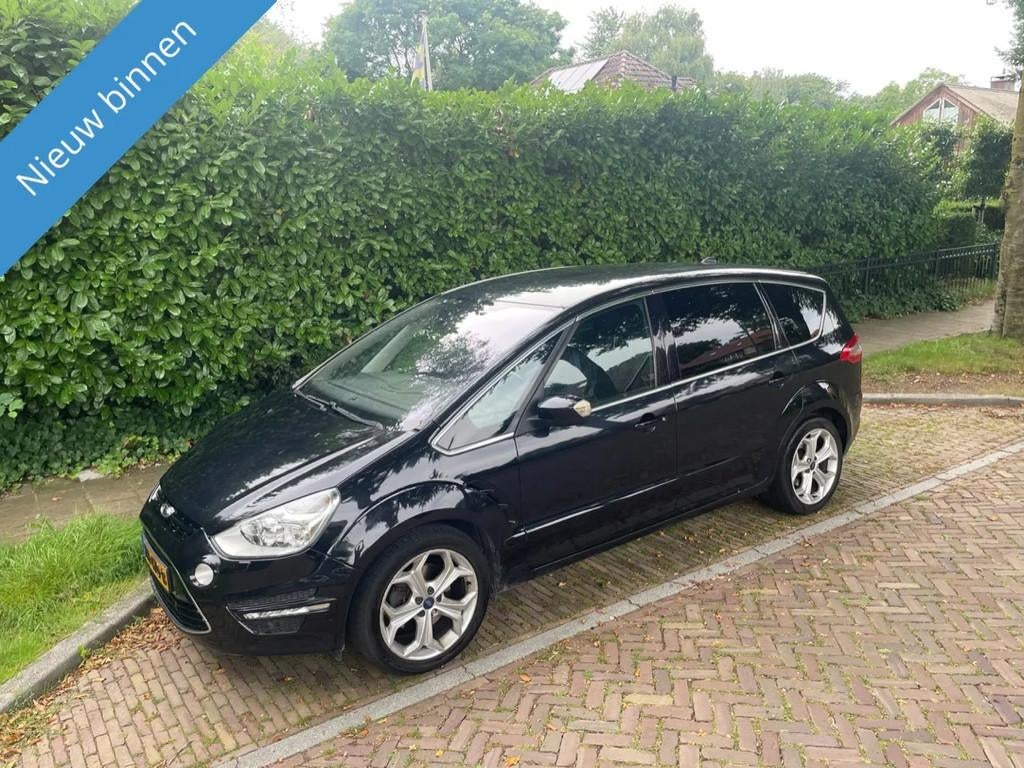 Ford S-Max 2.0 TDCi Titanium Automaat 7p. Navi, Auto's, Ford, Euro 5, Zwart, 1589 kg, 7 stoelen