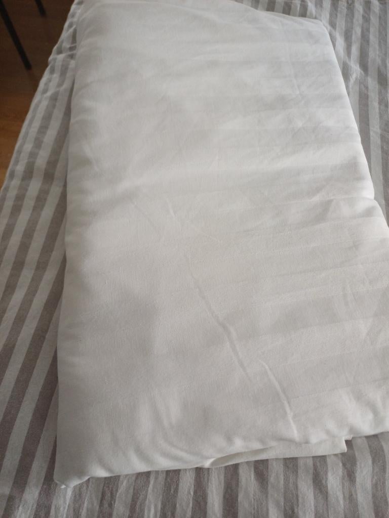 DEKBED HOES HOTEL STREEP 260/, 210 ongeveer, Ophalen, Tweepersoons, Wit, Deken of Dekbed