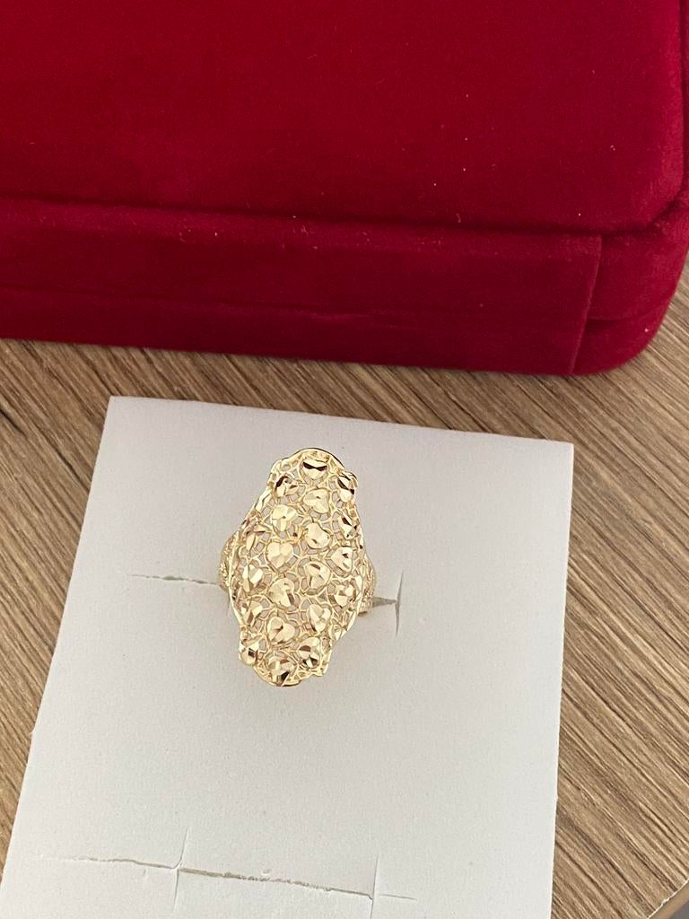 14 karaat gouden ring gemerkt 585, -, 19 tot 20, -, Nieuw