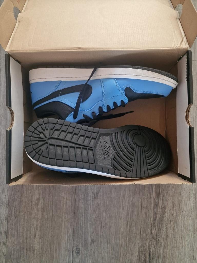 Nike Jordan 1 University Blue Black - Maat 46, Kleding | Heren, Schoenen, Ophalen of Verzenden, Blauw