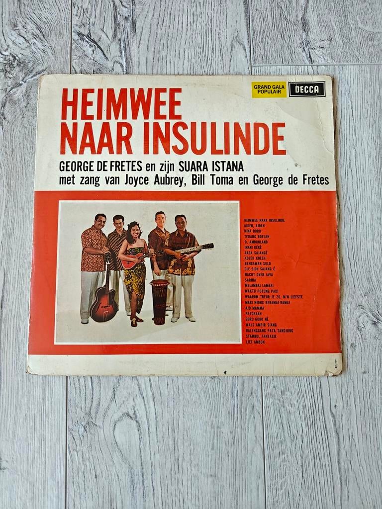 LP: George de Fretes - Heimwee Naar Insulinde (Decca) (VG), Ophalen of Verzenden, Gebruikt, 12 inch