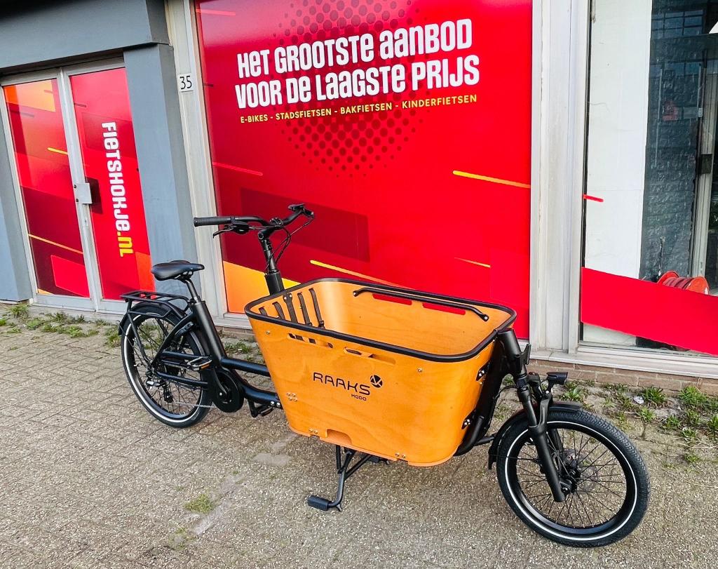 Elektrische bakfiets NIEUW va 1499,- nu bij 't Fietshokje, Fietsen en Brommers, Fietsen | Bakfietsen, 4 kinderen of meer, Huif