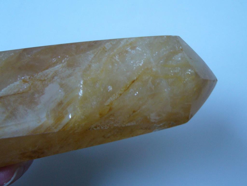 Golden healer prachtige GROTE obelisk toren zuil limoniet, Ophalen of Verzenden, Mineraal