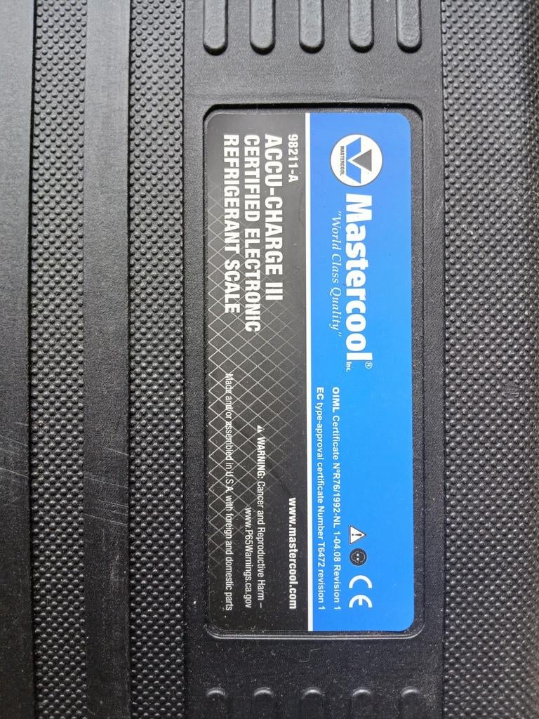 Nieuwe Mastercool Accu-Charge III elektronische koelmiddel w, Computers en Software, Ophalen, Nieuw