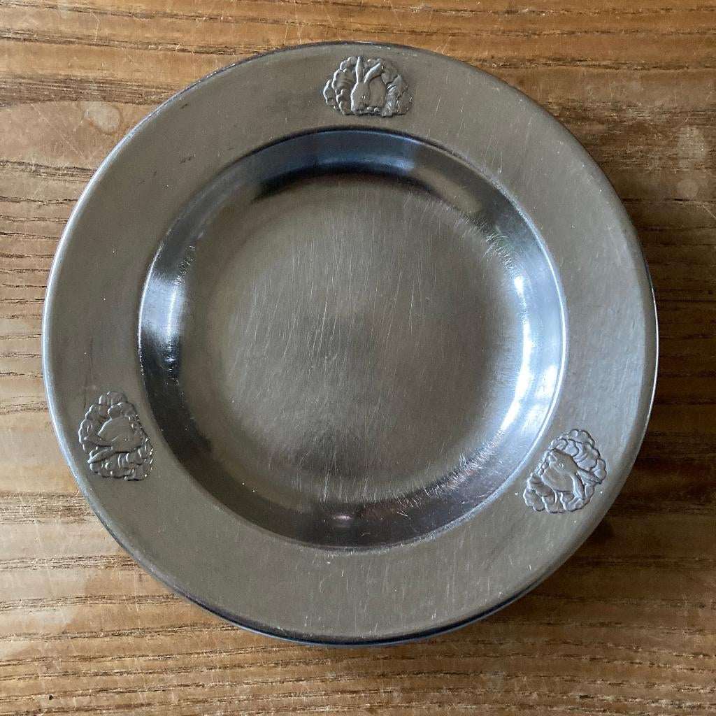 Vintage Gero Zilmeta metalen bord papbord kinderbord konijn, Ophalen of Verzenden