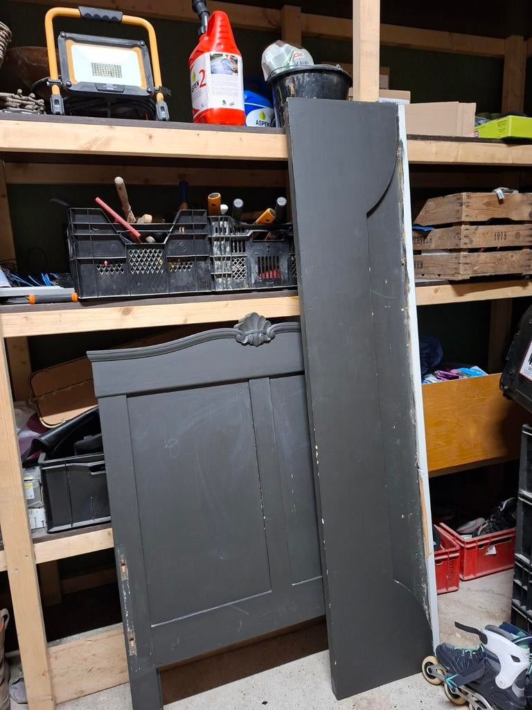 Brocant bed oud 1 persoons, Ophalen, Gebruikt, 90 cm, Eenpersoons