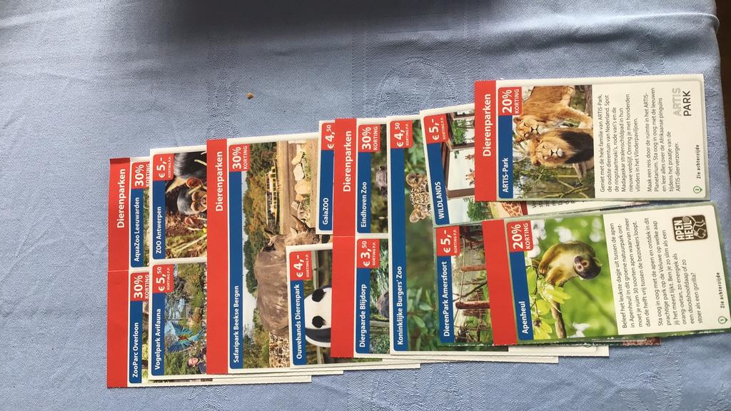 Dierenparken voordeelbon, Drie personen of meer, Kortingskaart