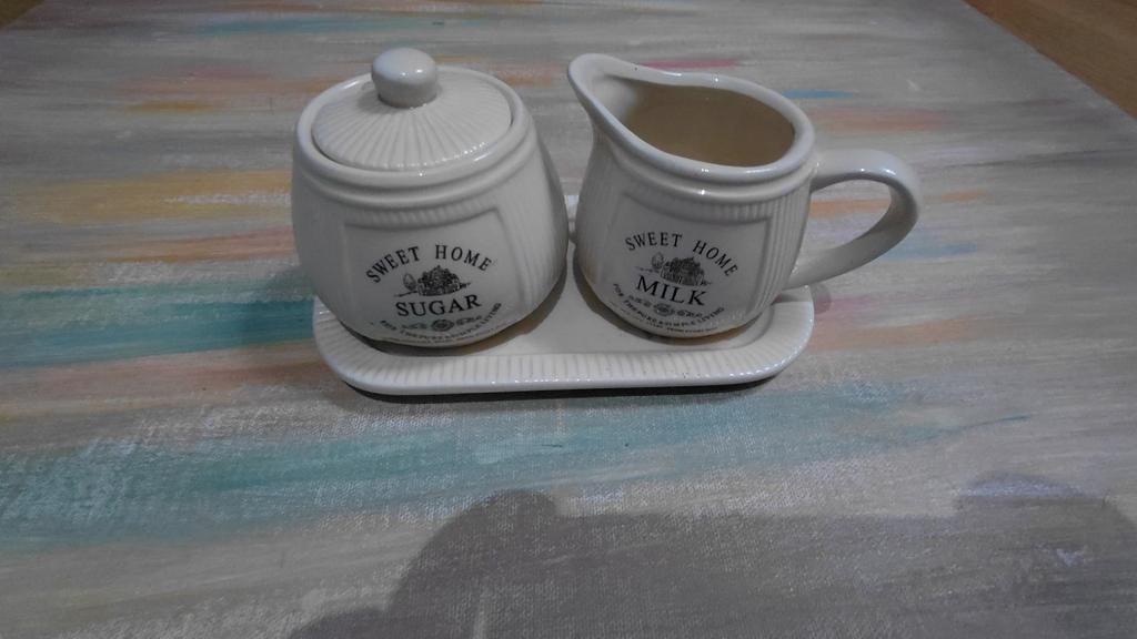 Vintage suiker- en melksetje, Ophalen of Verzenden