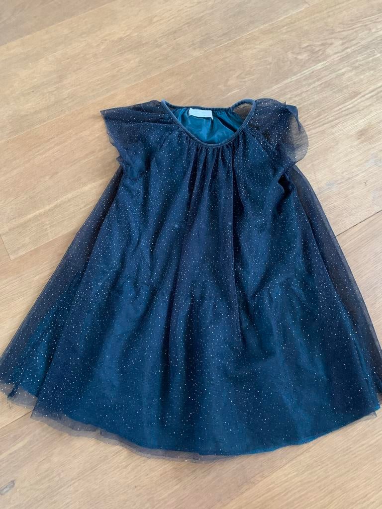 Glinsterende Verkleed-/Feestjurk Maat 128 (valt klein), Ophalen, Zo goed als nieuw, Meisje, Jurk of Rok