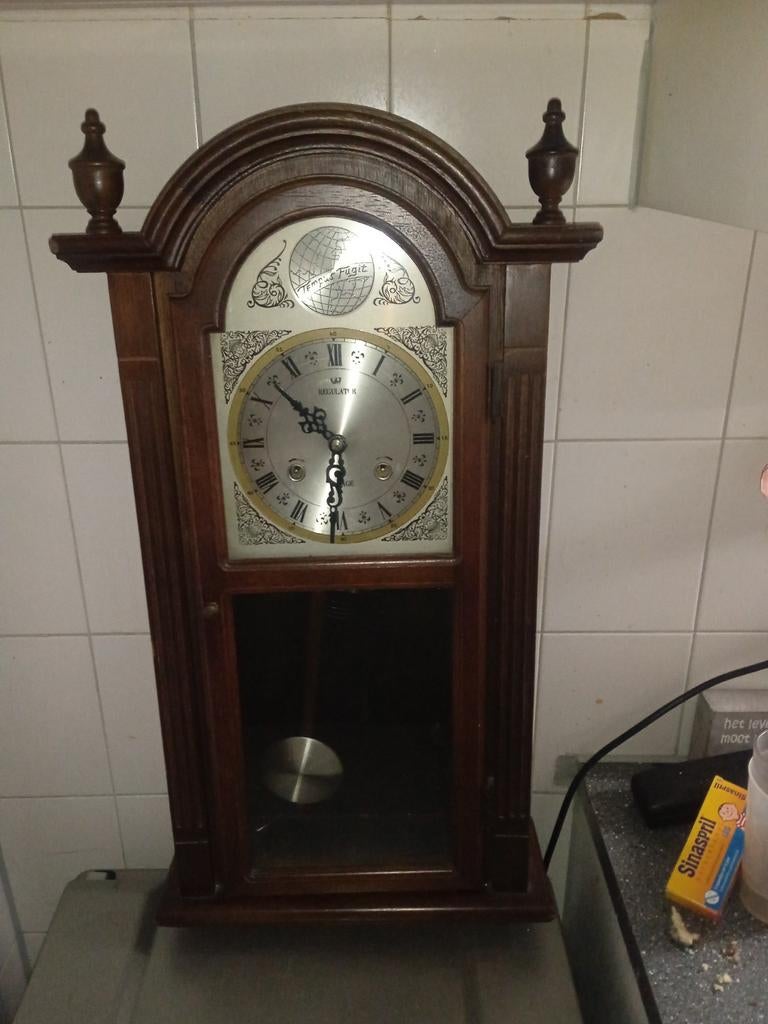 Mooie houten klok, werkt goed, Ophalen
