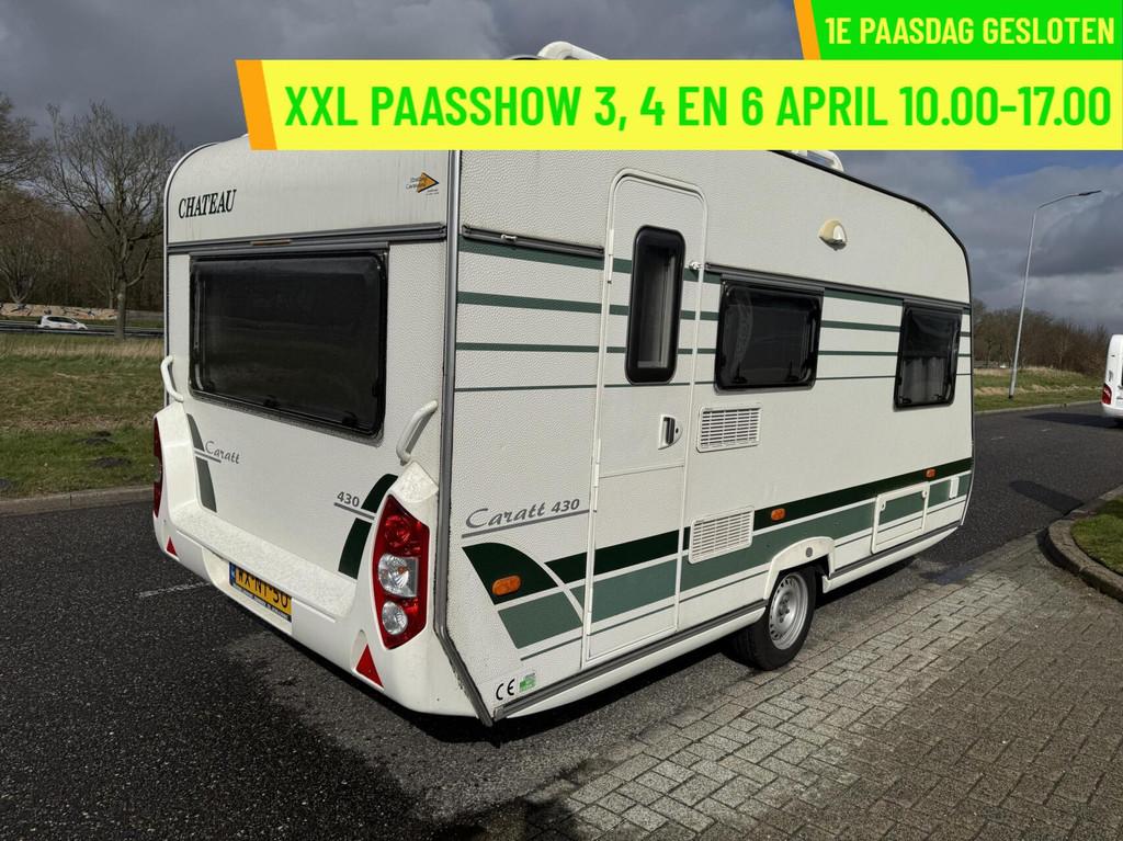 Chateau CARATT 430, FRANSBED, TREINZIT, VOORTENT, TOILET, Caravans en Kamperen, Chateau, Hordeur, Bedrijf, 750 - 1000 kg
