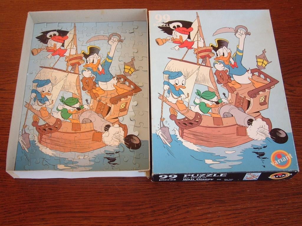 complete puzzel donald duck 99 stukjes walt disney, Ophalen of Verzenden, Meer dan 50 stukjes, Zo goed als nieuw, 6 jaar of ouder