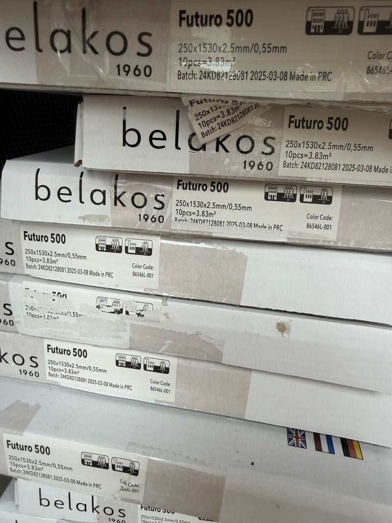 Belakos Futuro 500 recht dryback pvc, 60 cm of meer, Zo goed als nieuw, 10 m² of meer, Wandtegels