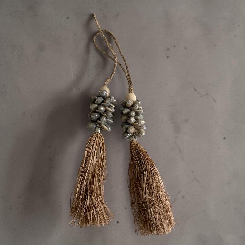 2 woonkettingen, Bali style, schelpen en rafia, Ophalen of Verzenden, Nieuw