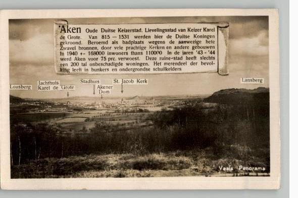 Vaals Panorama st 1950, Verzenden, 1940 tot 1960, Limburg