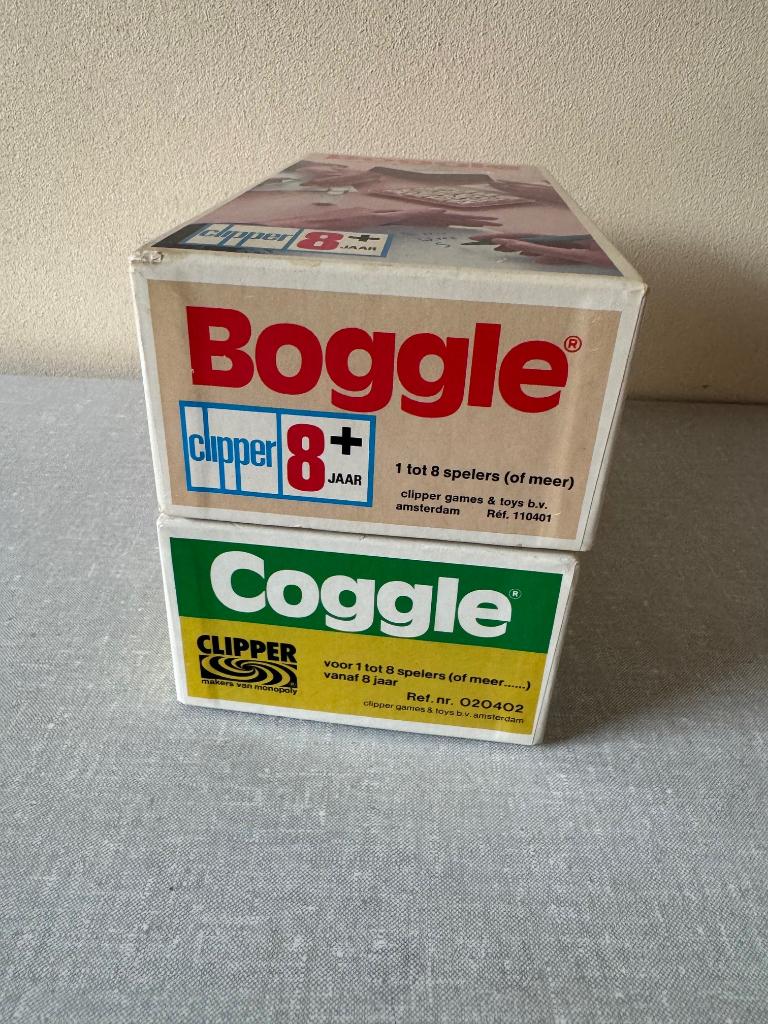 2 leuke spellen: BOGGLE & COGGLE van CLIPPER dobbelspellen, Vijf spelers of meer, Ophalen of Verzenden, Zo goed als nieuw, Clipper