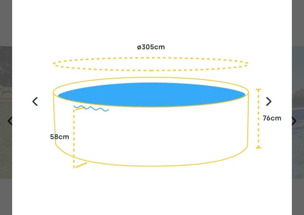 Intex zwembad, 305cm diameter, Ophalen, Gebruikt, Minder dan 80 cm, Rond