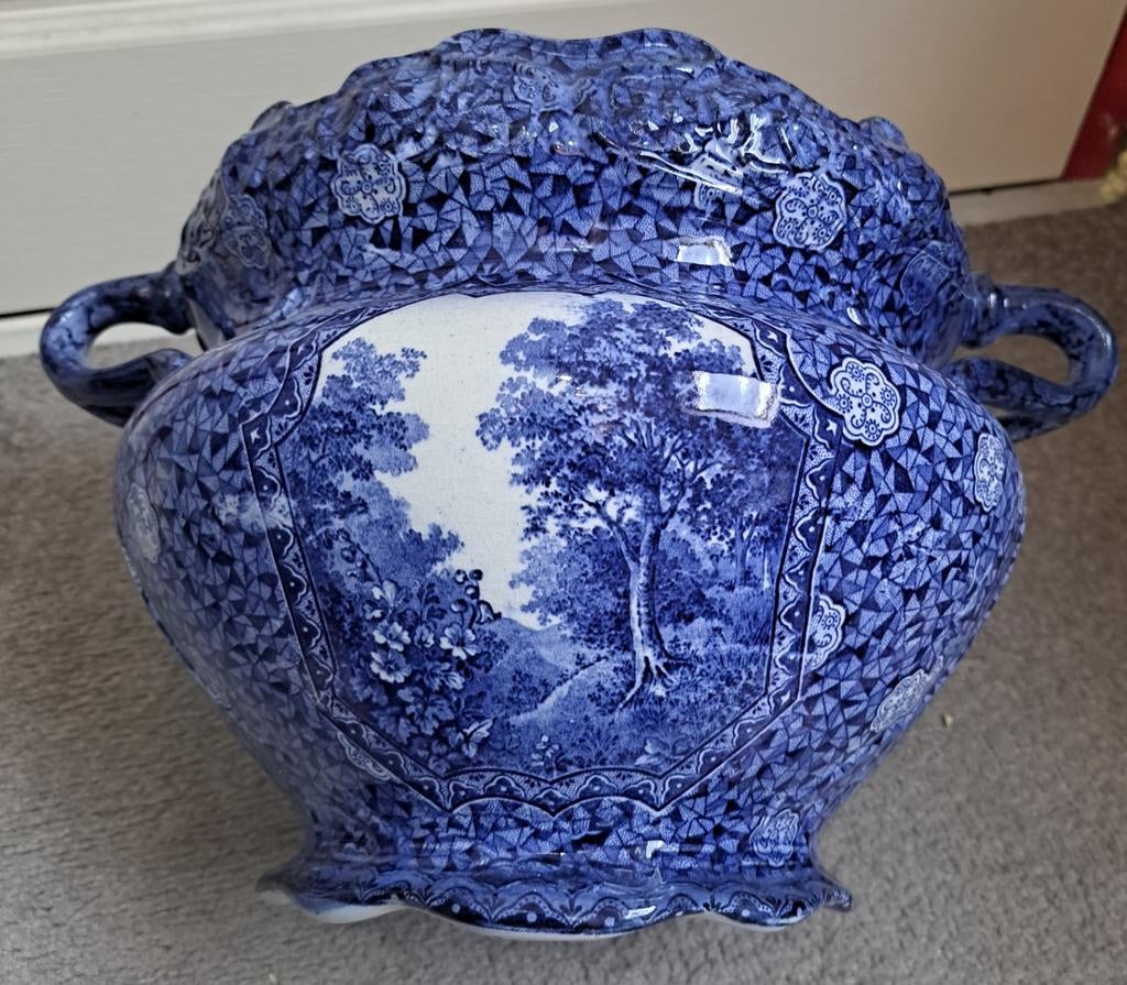 Antieke Villeroy & Boch Bonn bloempot met handvatten, Ophalen of Verzenden