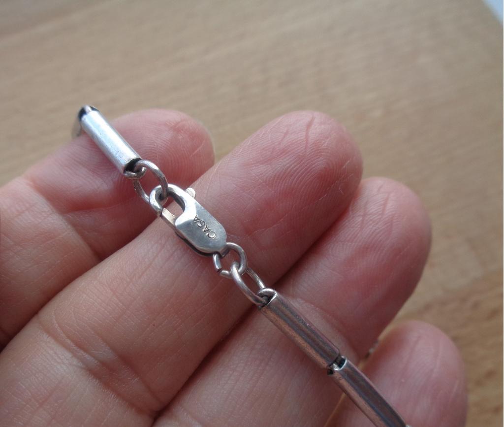 zilveren staafjes ketting van CASA [947], Sieraden, Tassen en Uiterlijk, Kettingen, Verzenden, Zo goed als nieuw, Zilver, Zilver