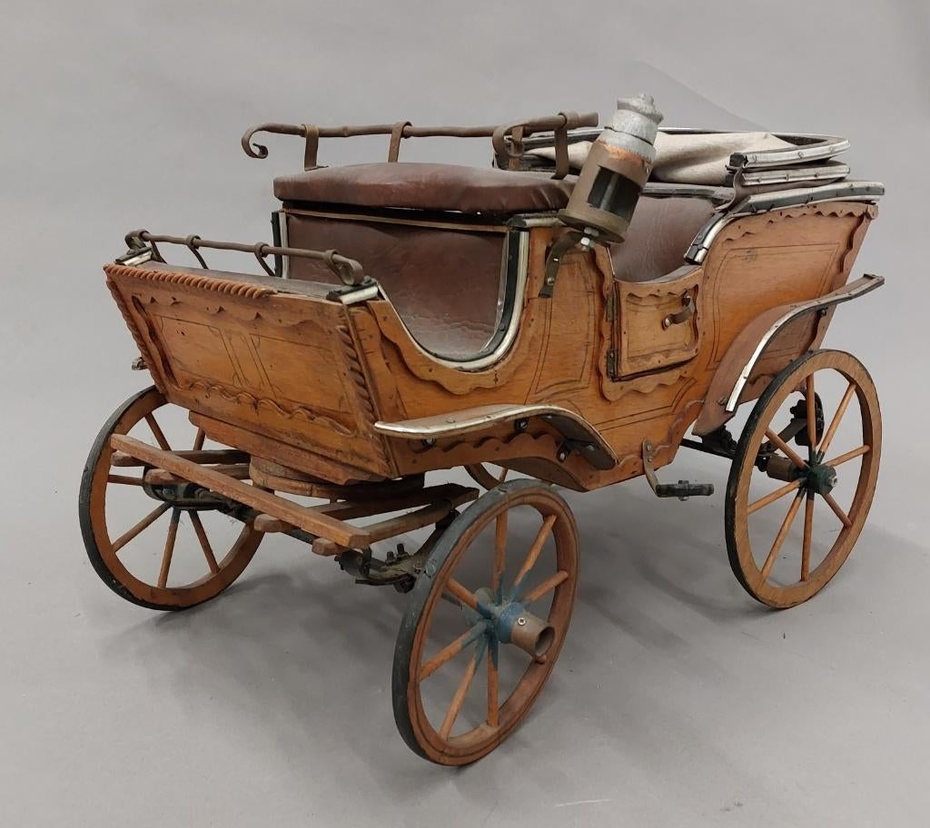 Handgemaakte miniatuur koets / rijtuig uit de jaren 60., Antiek en Kunst, Ophalen