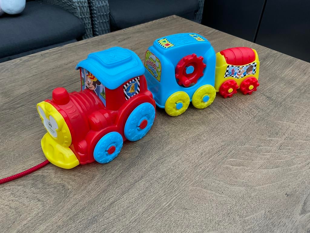 Nieuwe zgan Disney Mickey Mouse trein kunststof, Ophalen, Mickey Mouse, Nieuw, Beeldje of Figuurtje