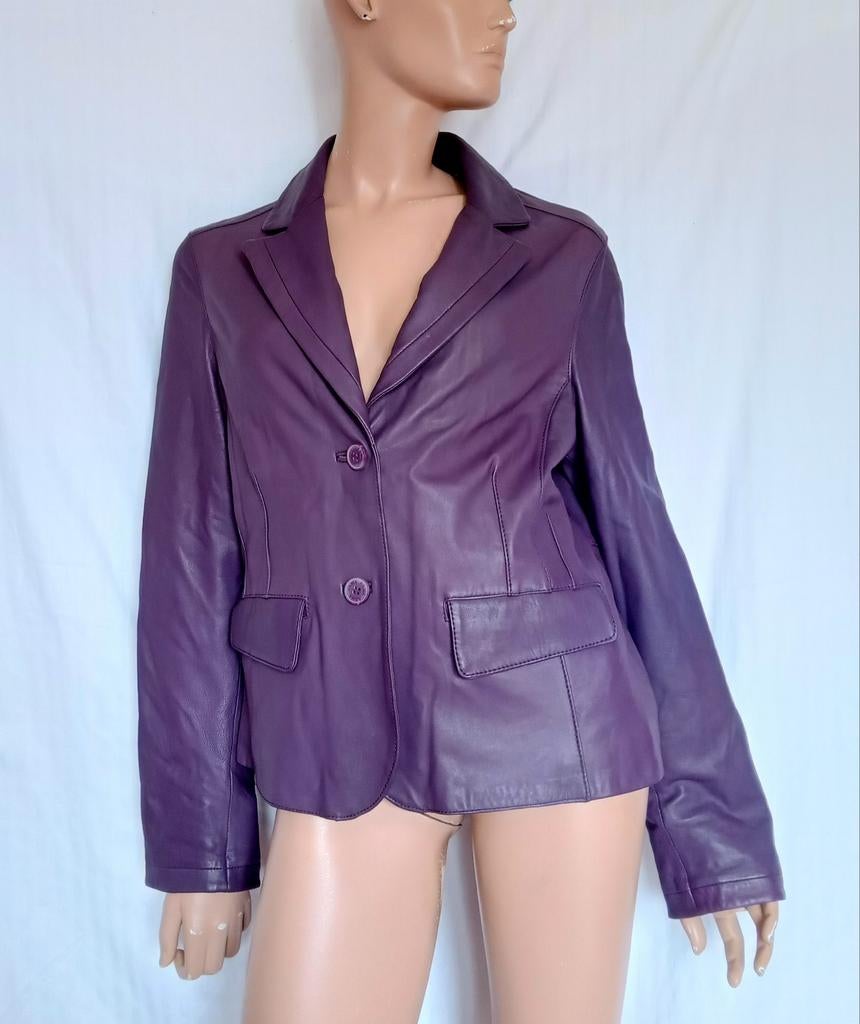 ARMA Leren Jasje , Maat 42 - 44, Verzenden, Zo goed als nieuw, Maat 42/44 (L), Paars