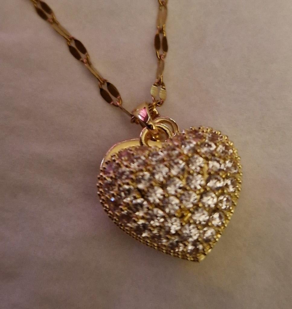 Hartje met pareltje ketting, Overige materialen, Nieuw, Ophalen of Verzenden, Verstelbaar