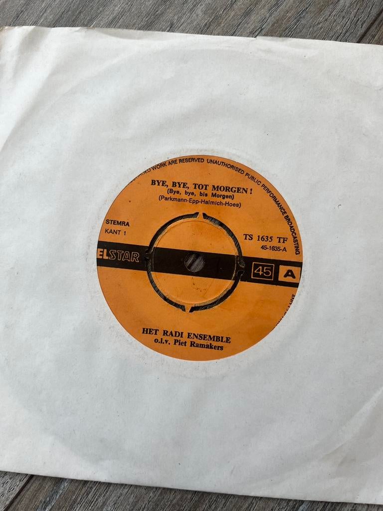 Het Radi Ensemble - bye bye tot morgen, Ophalen of Verzenden, Zo goed als nieuw, Overige formaten, Levenslied of Smartlap