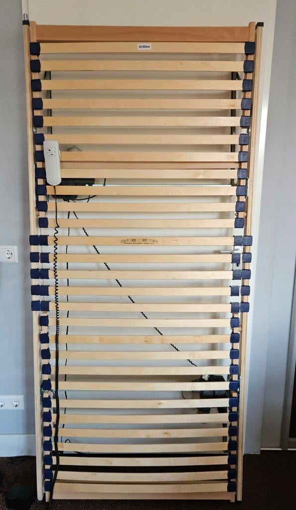 Bedbodem electrisch 90x200 2d voeten en hoofdeind, inst. Lat, Huis en Inrichting, Slaapkamer | Matrassen en Bedbodems, Ophalen