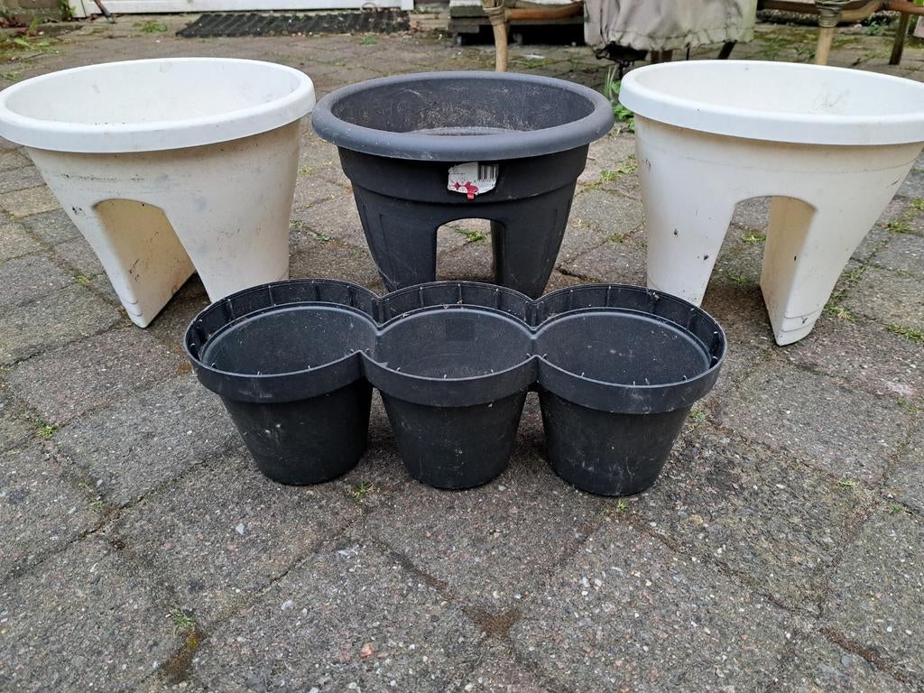 Elho 3 grote  balkon schutting bloembakken, Ophalen of Verzenden