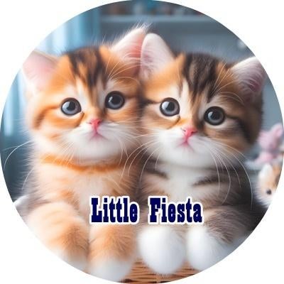 L1301 icing frosting kittens 19cm eetbare taart plaat print, Ophalen of Verzenden, Nieuw, Taarten, Versiering