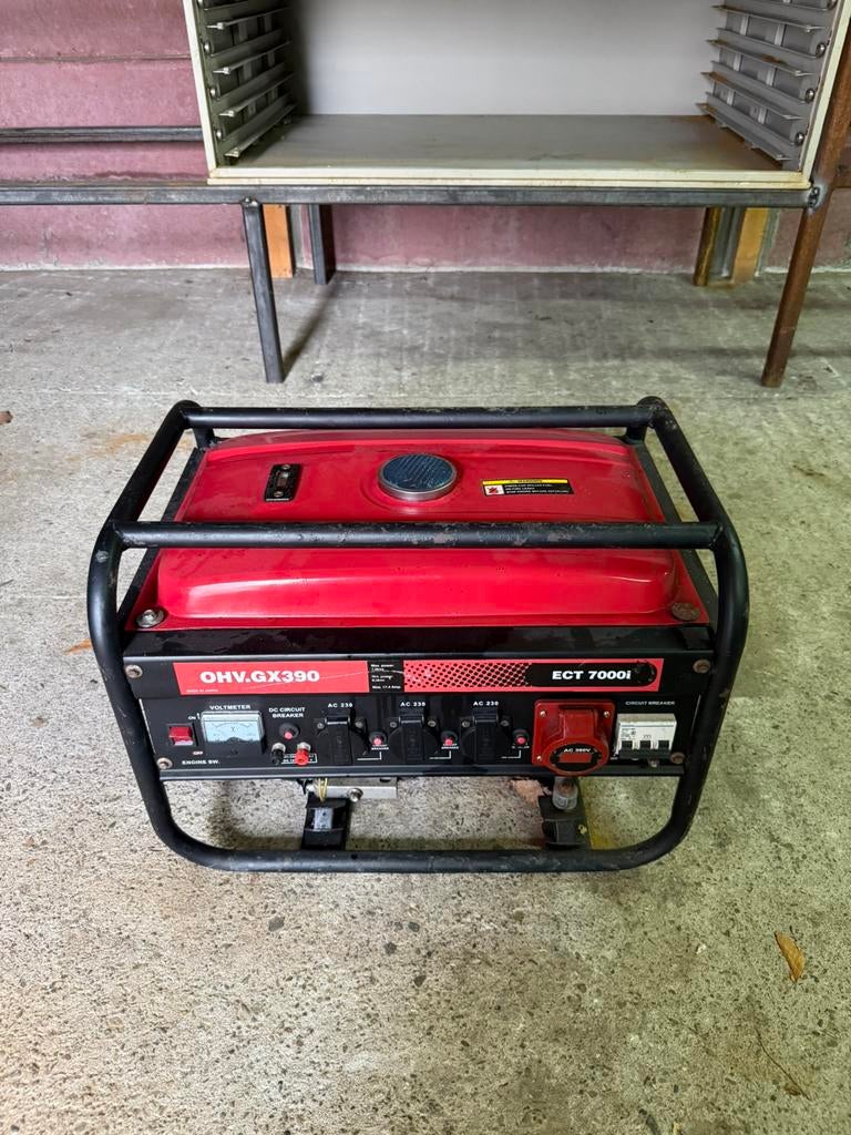 7 kW Benzine Aggregaat GX390 – 230V & 380V, Ophalen, Gebruikt, 5 tot 10 kVA, Benzine