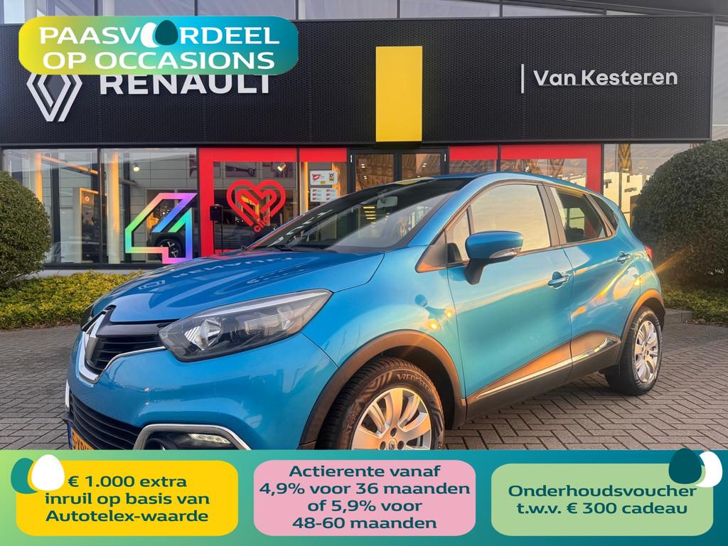 RENAULT Captur Energy TCe 90PK S&S Expression / Airco / NL-A, Stof, Gebruikt, Blauw, Origineel Nederlands