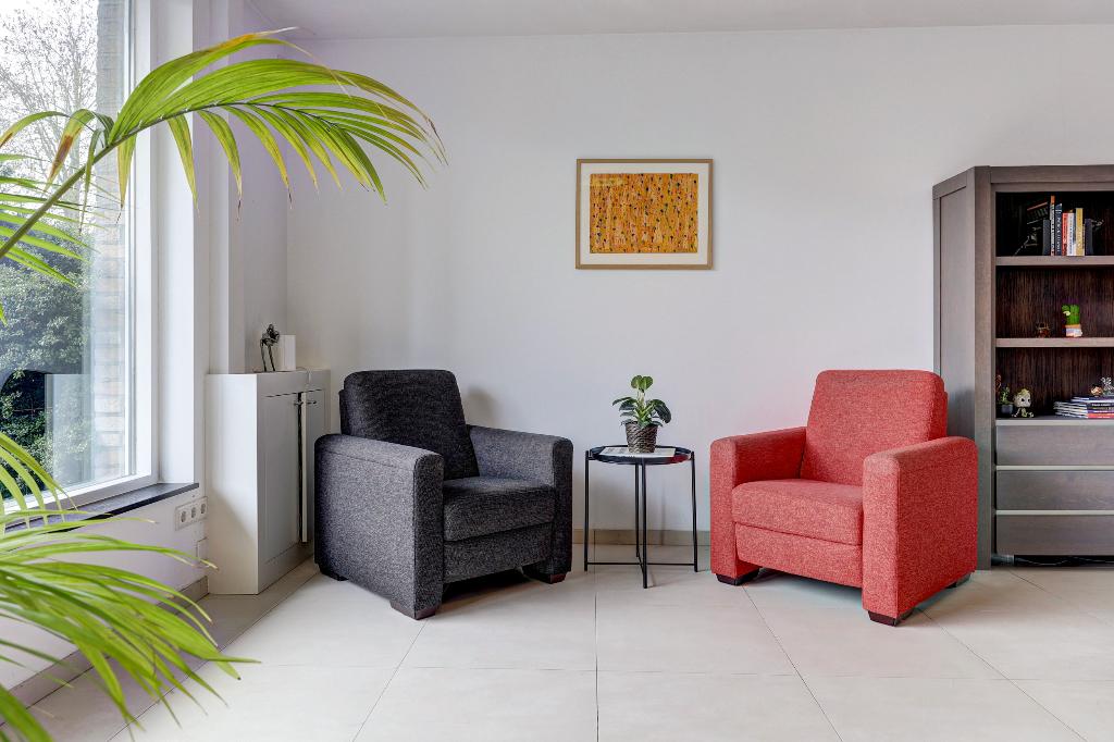 Twee stoffen Fauteuils, Huis en Inrichting, Fauteuils, Ophalen, Gebruikt, 75 tot 100 cm, 75 tot 100 cm