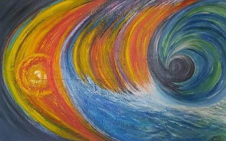 APART! KLEURRIJK GROOT!! CANVAS, Ophalen of Verzenden