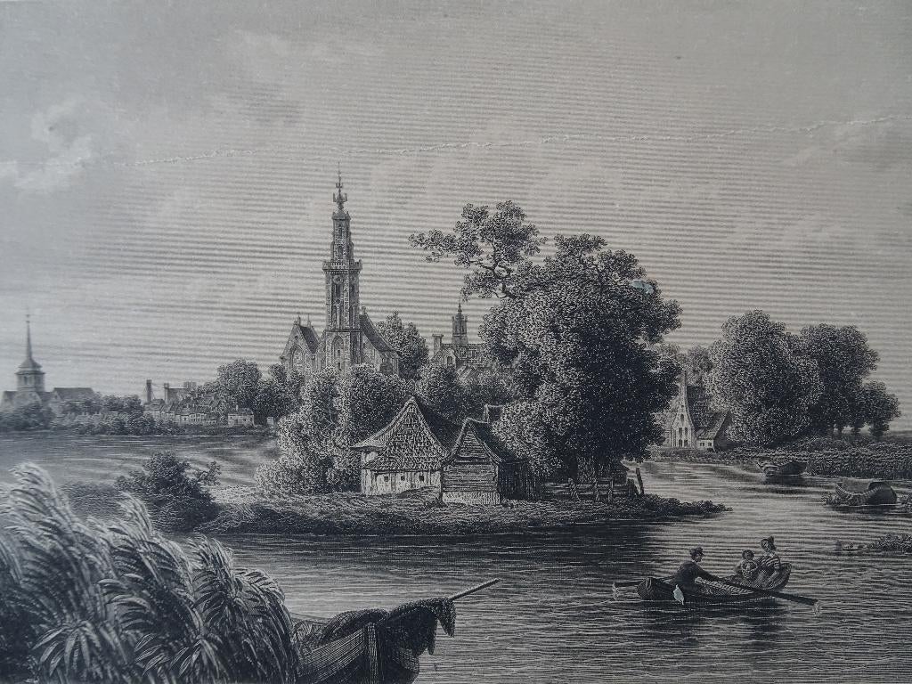 gravure Edam van de Purmerringdijk, Umbach 1860, Verzenden
