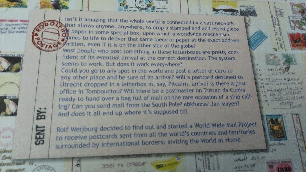 Inviting the world at home postal links to the Netherlands, Gelezen, Rolf Weijburg, Non-fictie, Verzenden