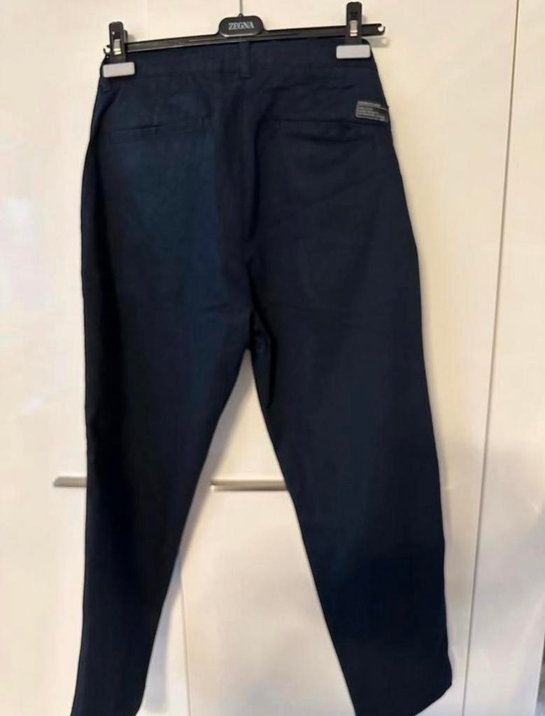Zara broek maat L - Donkerblauw, Kleding | Heren, Broeken en Pantalons, Zo goed als nieuw, Maat 52/54 (L), Blauw, Ophalen of Verzenden