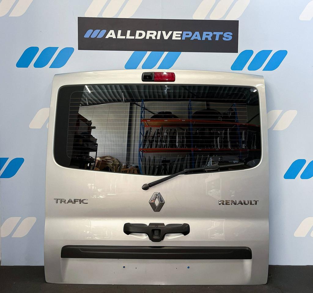 Renault Trafic Achterklep zilvergrijs met ruit 901009340R, Gebruikt, -, Ophalen of Verzenden, Achter