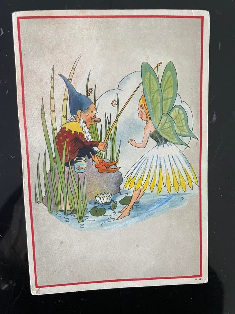 FRÉ COHEN - vissende kabouter met elfje, Verzamelen, Ophalen of Verzenden, Gelopen