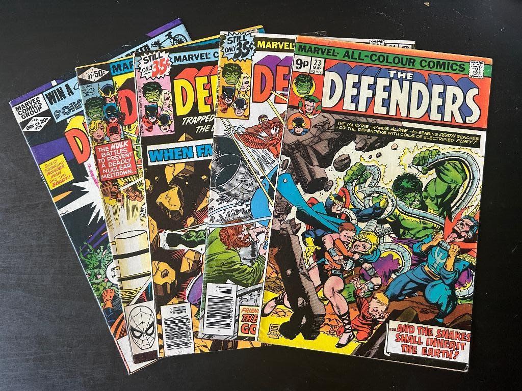 Defenders (USA) #23-#64-#68-#91-#104 Marvel comics, Amerika, Marvel Comics, Ophalen of Verzenden, Zo goed als nieuw