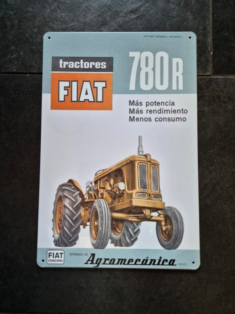 Fiat 780R reclamebord, Ophalen of Verzenden, Nieuw, Reclamebord